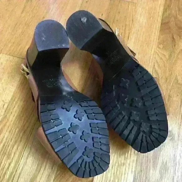 NAPOLEON Leather Slingback Sandals  Block Heel ITALY Strappy Casual - Picture 8 of 10